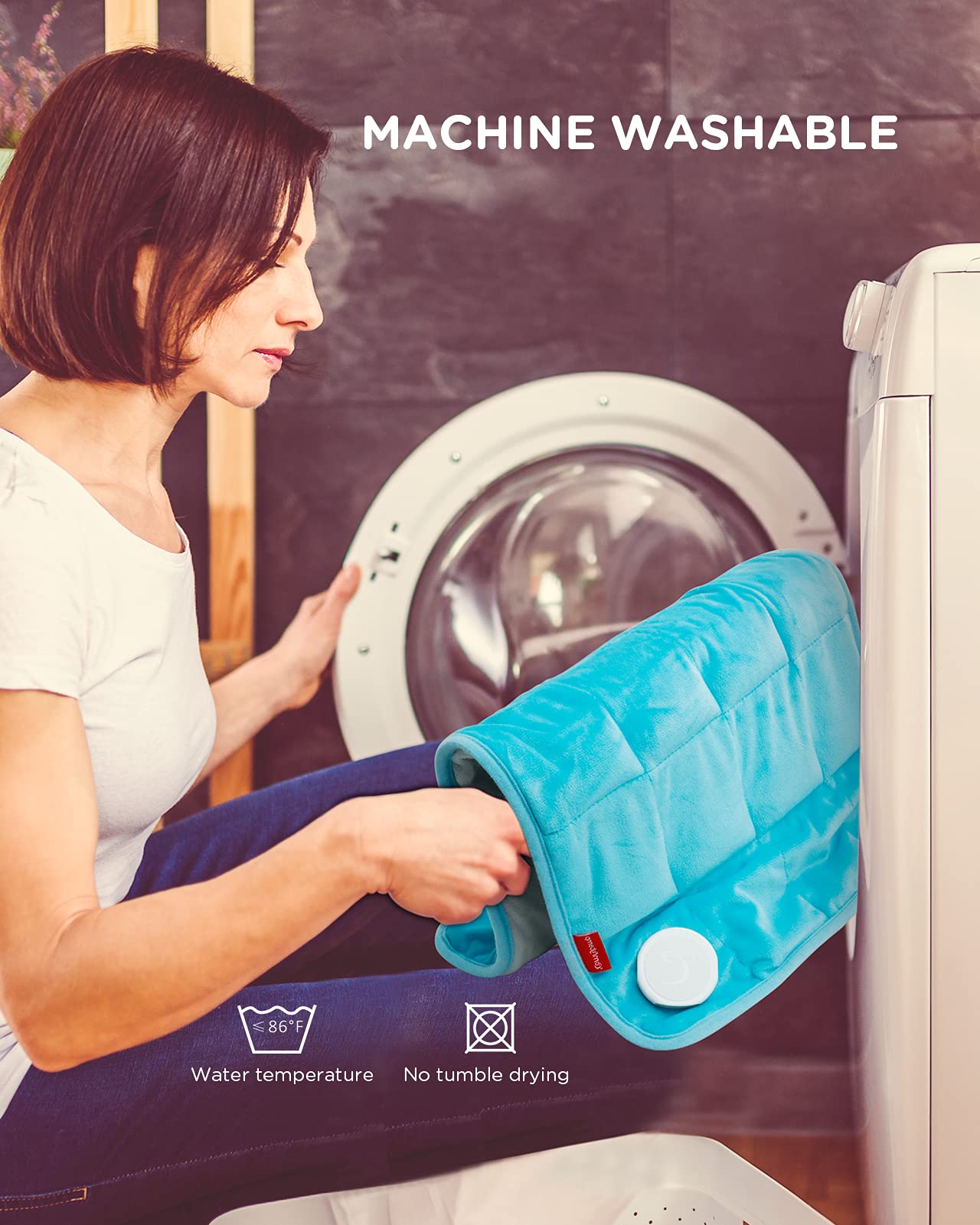 Comfytemp Weighted Heating Pad for Back Pain Relief, FSA/HSA Eligible 2.2lb Electric Heating