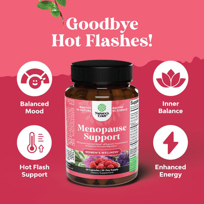 Complete Herbal Menopause Supplement for Women - Multibenefit Menopause Relief Hormone Balance
