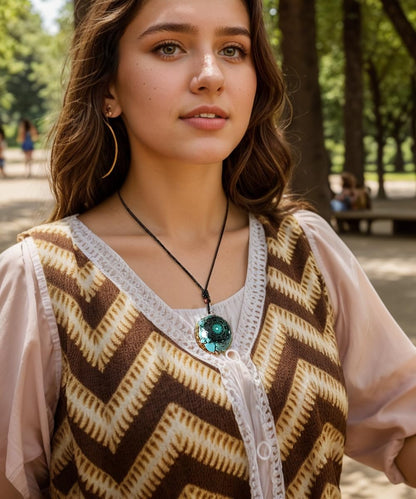 Day Day Up Turquoise Orgonite Pendant Healing Crystal jewelry Orgone Yoga Necklace Reiki Spiritual