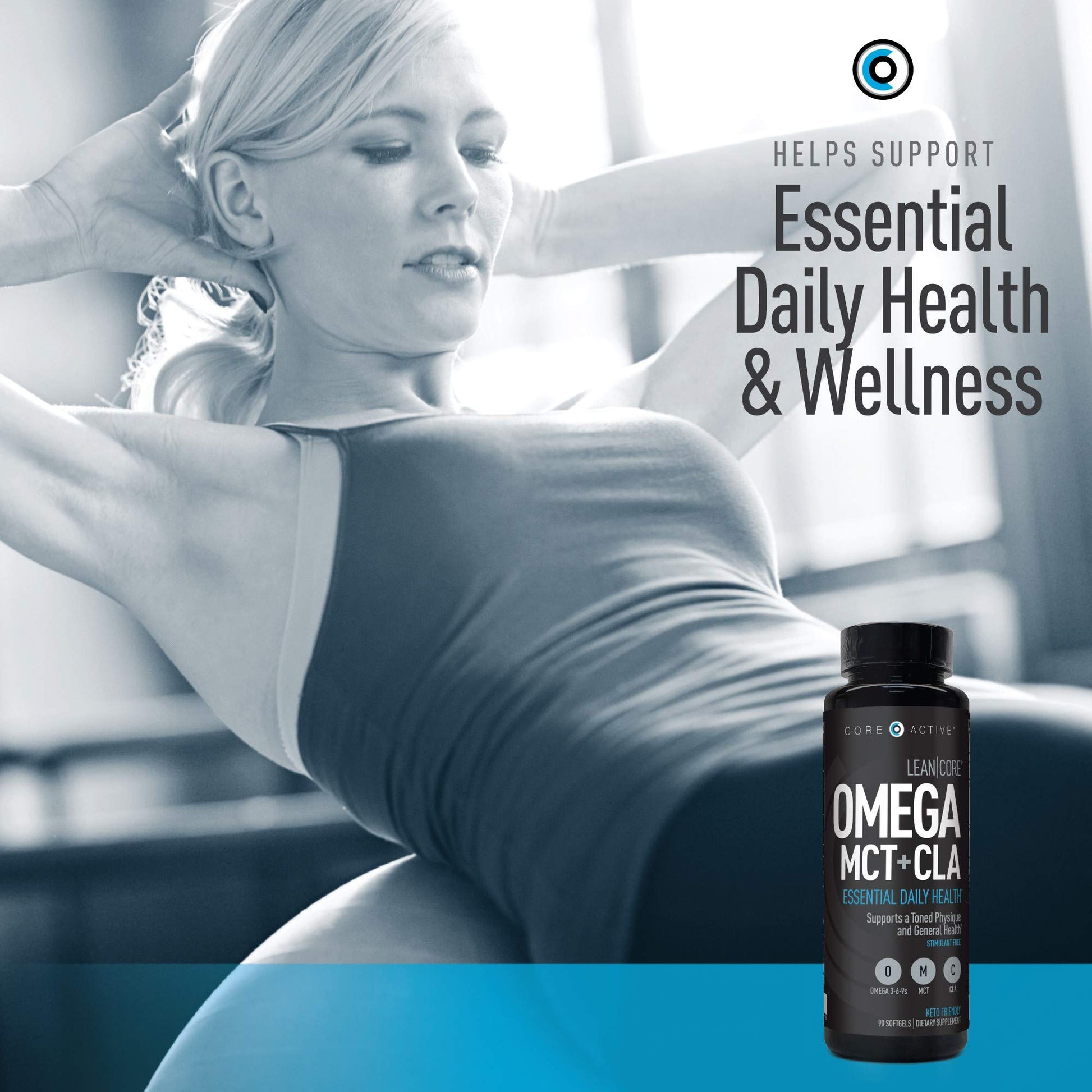 Lean CORE Omega MCT + CLA - Stimulant Free Health Formula, Lean Muscle & Toned (CORE)ACTIVE