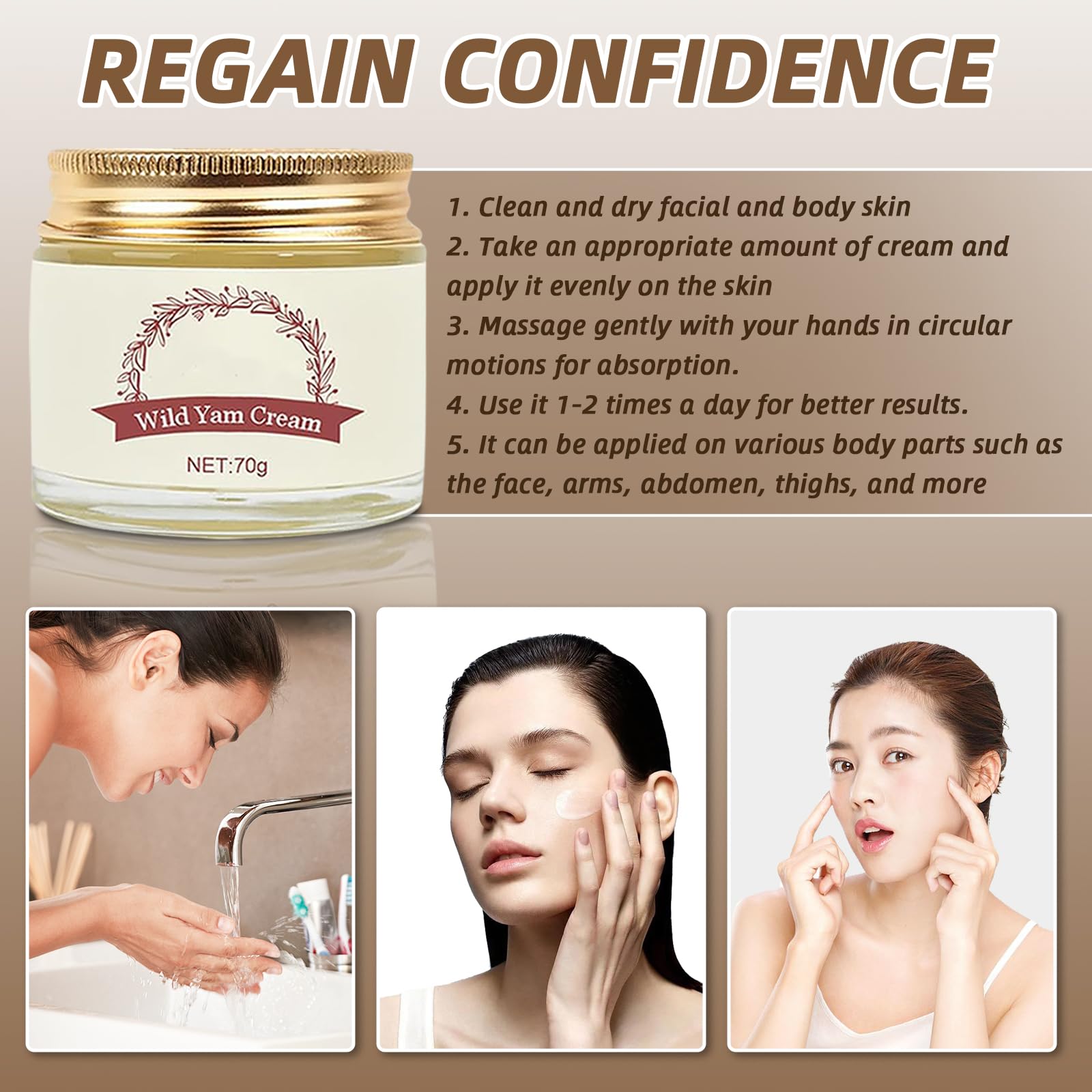 Kverg Wild Yam Cream - Wild Yam Cream Organic for Women, Hormone Balance, Yam Cream Kverg