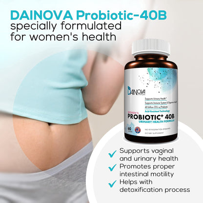 Dainova Nutrition D Mannose Capsules and Probiotics for Women Bundle I Urinary Tract