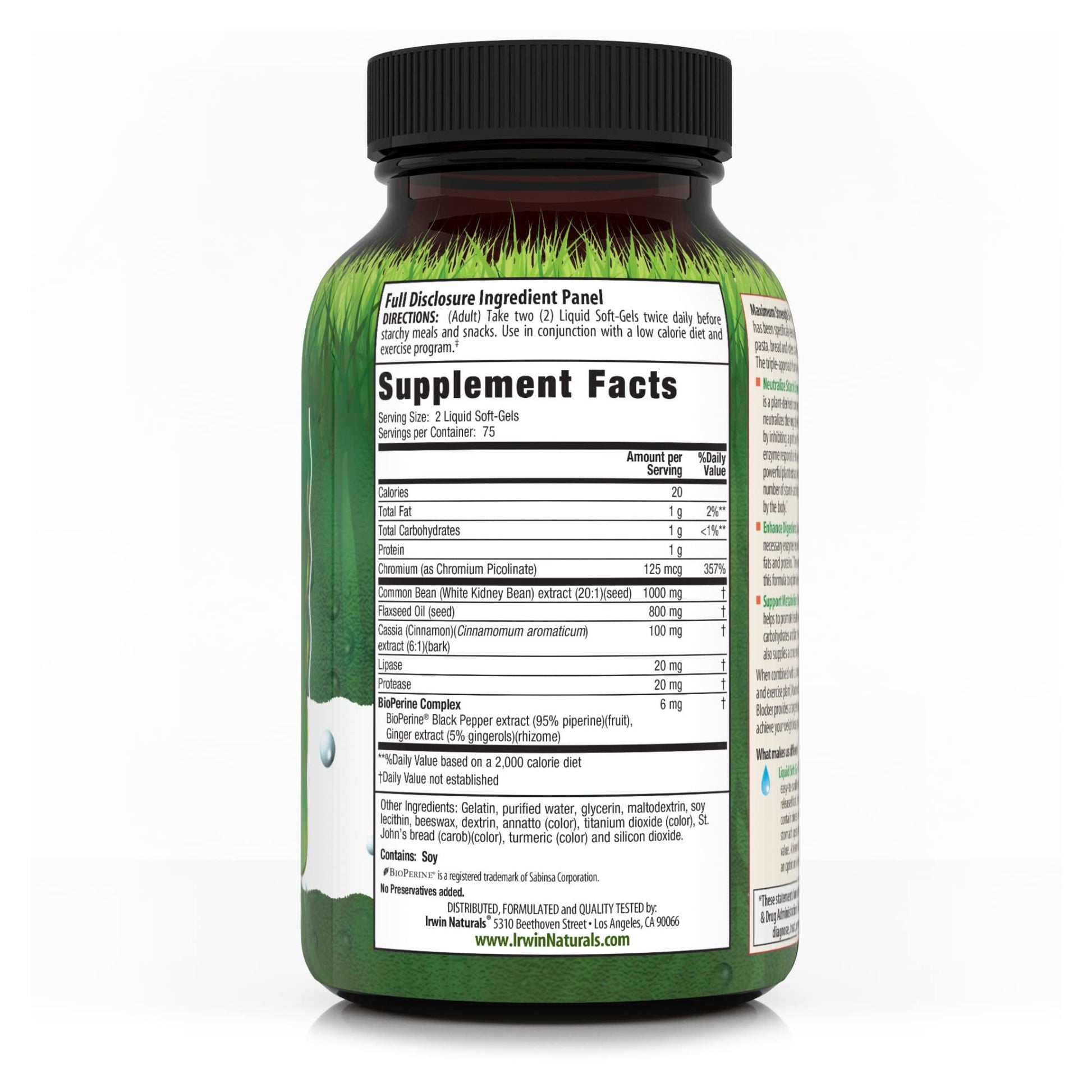 Irwin Naturals Maximum Strength 3-in-1 Carb Blocker - Neutralize Carbohydrates Irwin Naturals