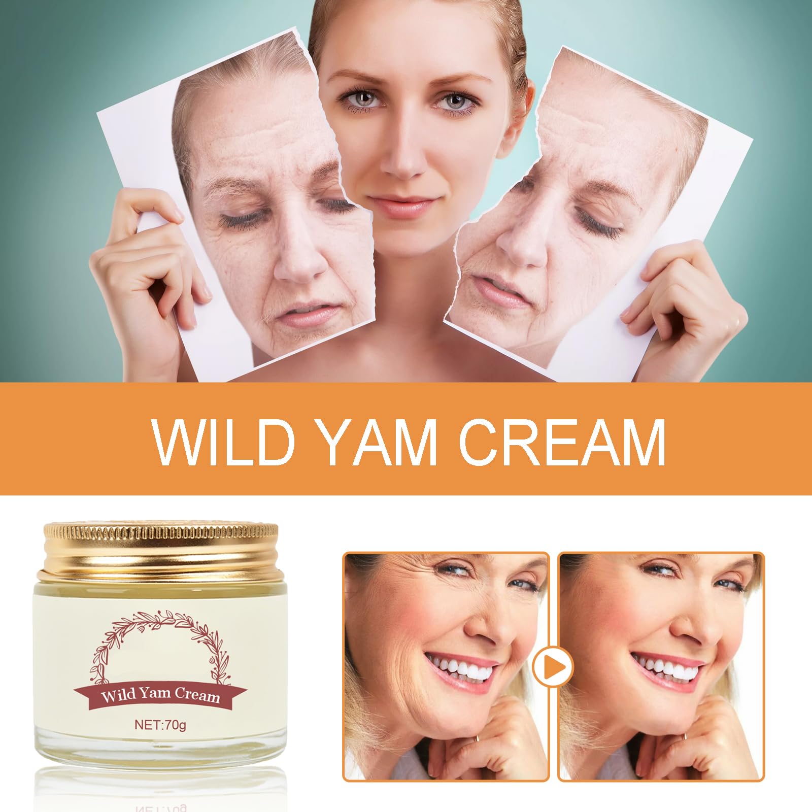 YIIORAUP Wild Yam Cream, Annas Wild Yam Cream Organic for Hormone Balance, Women'S Organic YIIORAUP
