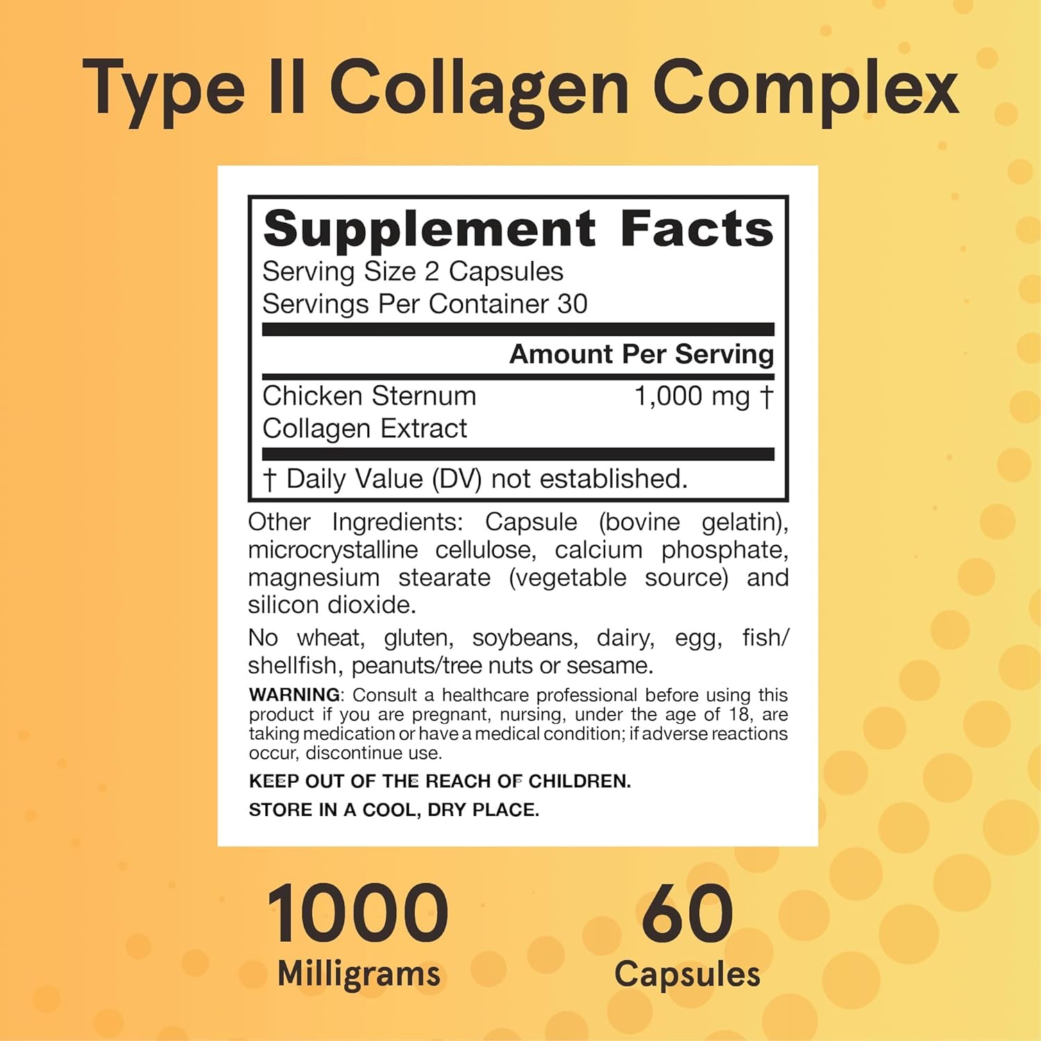 Jarrow's Type II Collagen Complex (Type 2 Collagen), 60 Capsules, Lab-Tested Tudor