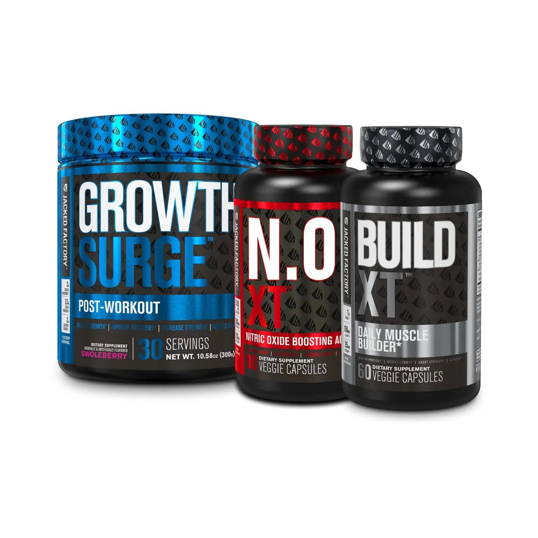 Jacked Factory N.O. XT Nitric Oxide Supplement, Growth Surge Post Workout Muscle 