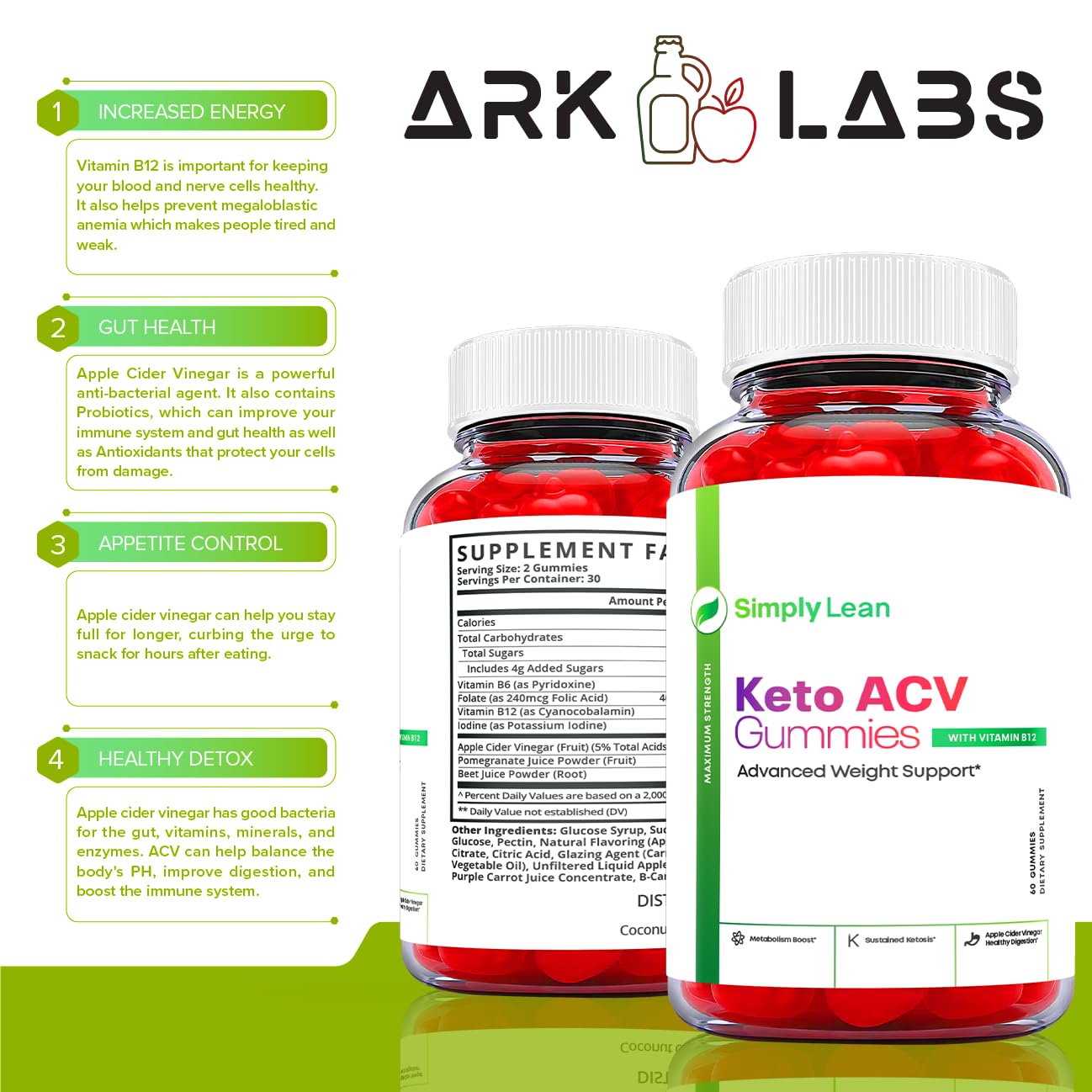 Ark Labs Simply Lean Keto Gummies, Simply Lean Gummies, Simply Lean ACV Gummies Ark Labs