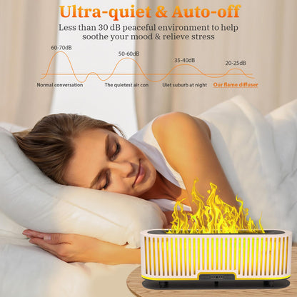 Comfynest Colorful Flame Air Aroma Diffuser Humidifier 7 Flame Colors,200ml Essential Oil