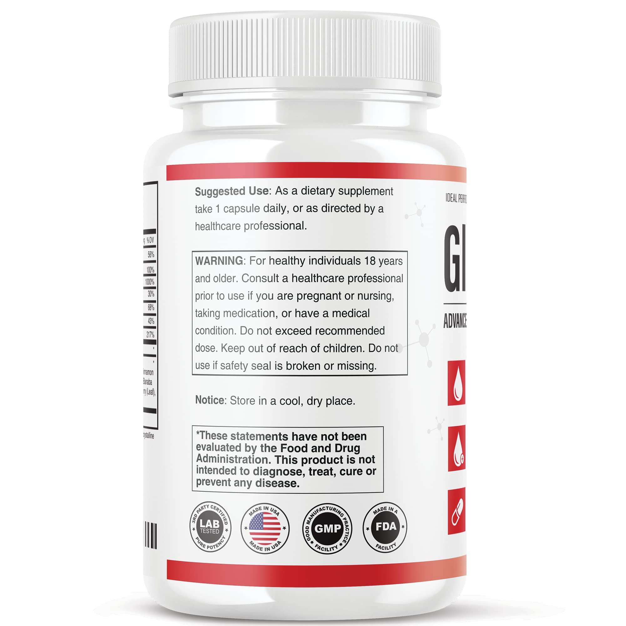 IDEAL PERFORMANCE (Official) Glucofort Formula Supplement (5 Pack) IDEAL PERFORMANCE