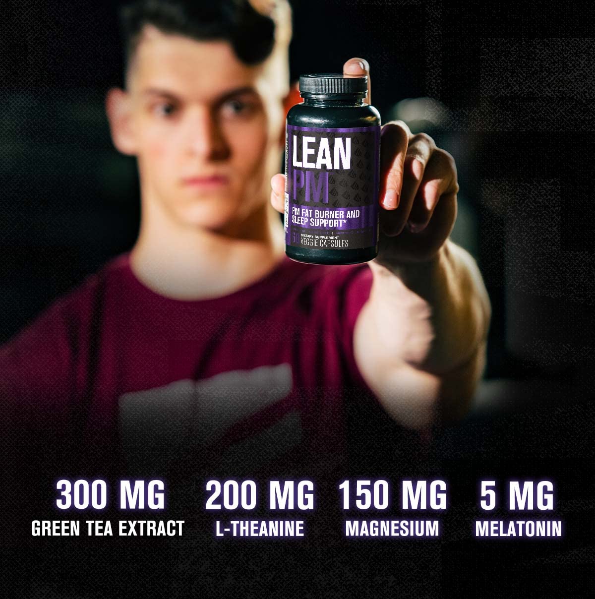 Jacked Factory Lean PM Night Time Fat Burner, Sleep Aid Supplement, & Appetite Suppressant Jacked Factory