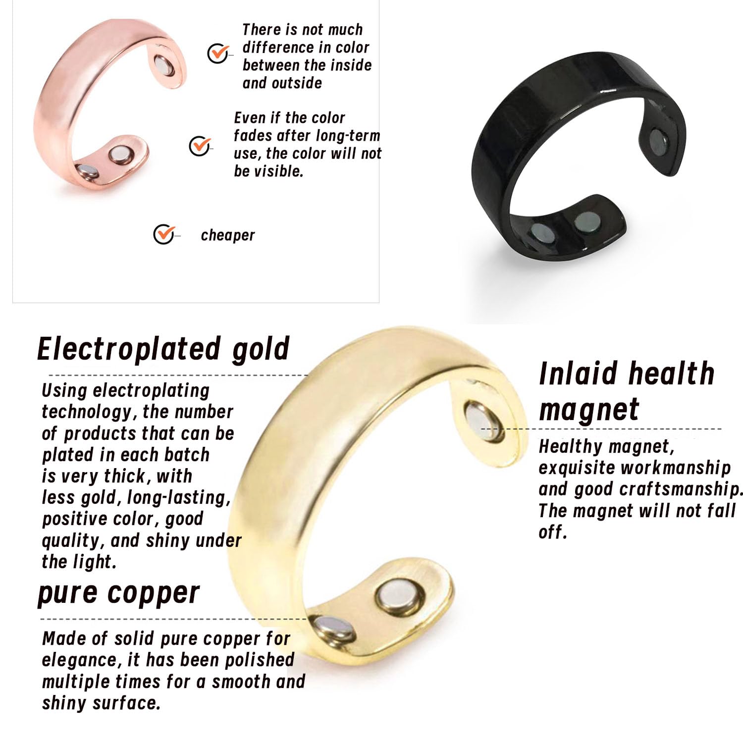 HVZZ Calmi Ring, Olux Rings for Women, Calmi Magnetic Ring for Lymphatic Drainage Arthritis Pain Relief HVZZ