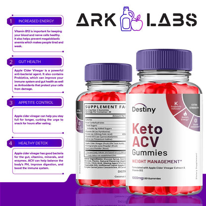 Destiny Keto ACV Gummies, Destiny Keto ACV Gummies Advanced 1000MG - Destiny Keto Ark Labs