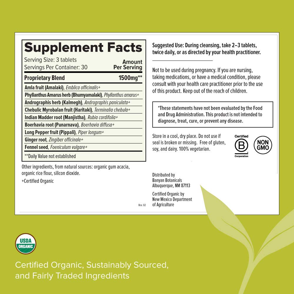 Banyan Botanicals Total Body Cleanse – Organic Detox Supplement with Amla & Manjistha Banyan Botanicals