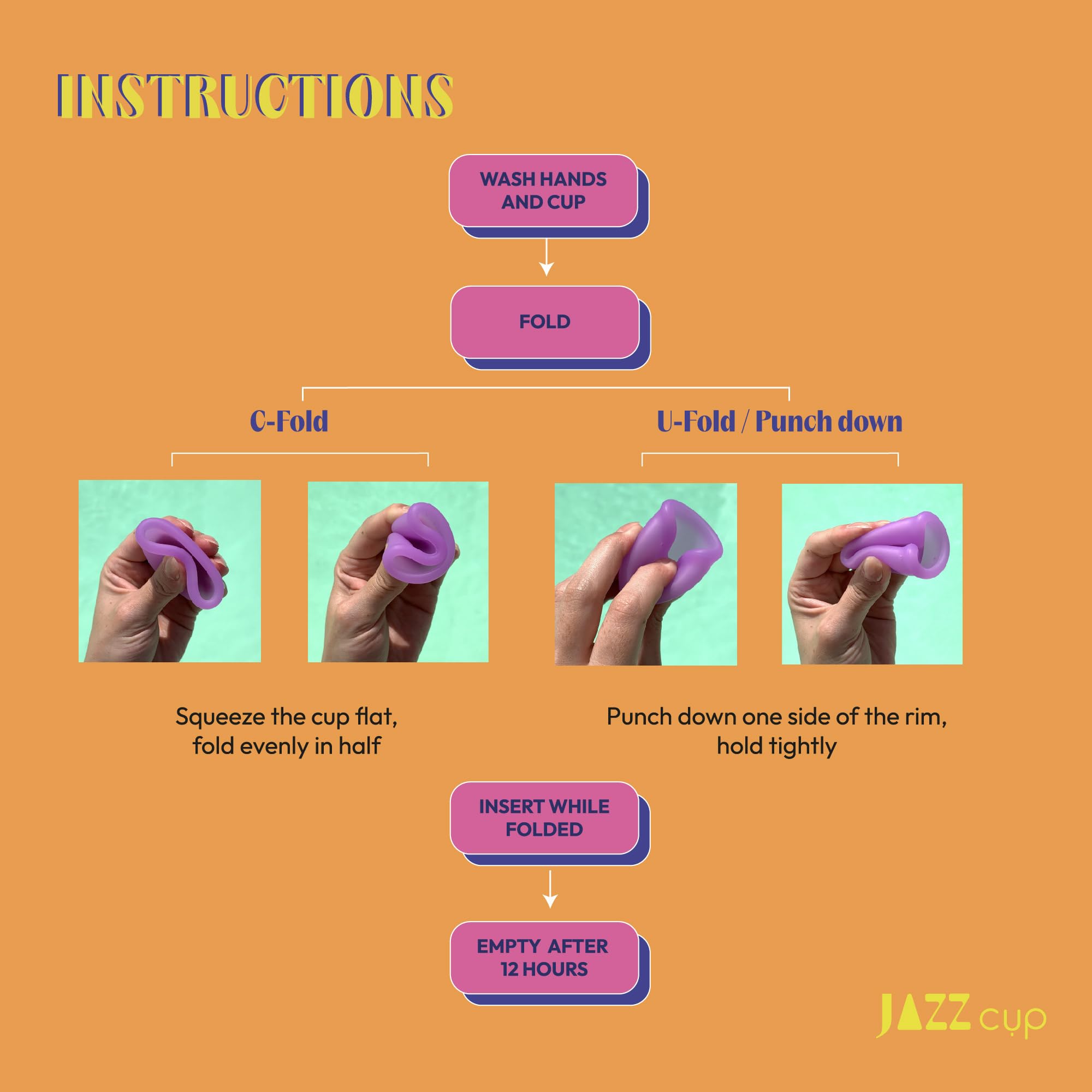 JAZZ Cup Soft Menstrual Cups – with Sterilizer Case & Cotton Pouch – Reusable, 12-Hour Protection JAZZ cup