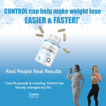 Control-Appetite Suppressant for Weight Loss | Hunger Suppression, Fat & Carb Blocker