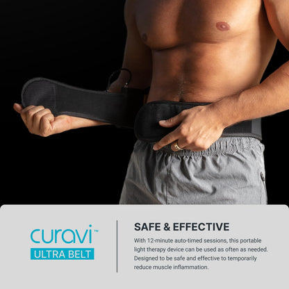 CURAVI Ultra™ Wearable Red Light Therapy Belt for Lower Back Pain Relief - 84 Diodes - Non-Invasive