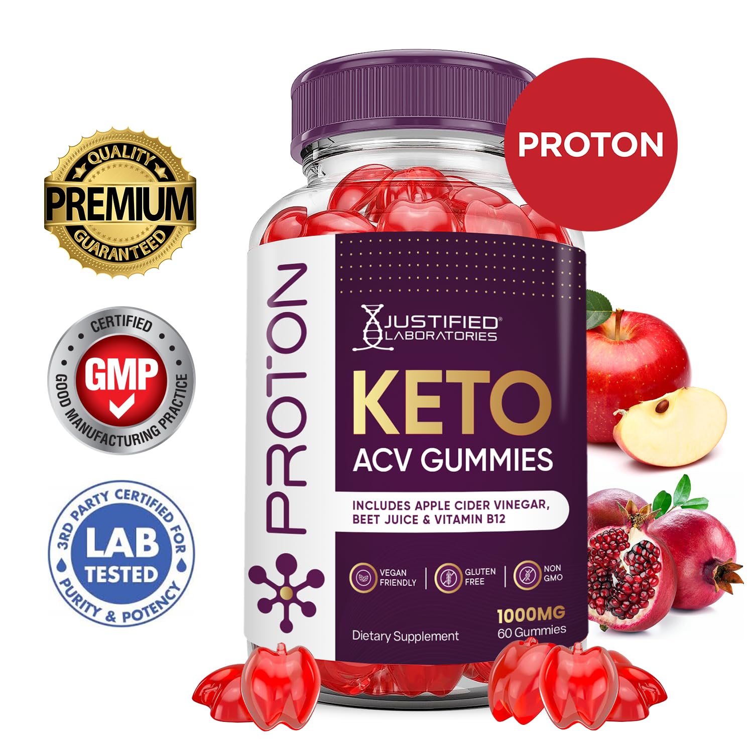 (3 Pack) Proton Protein Keto ACV Gummies Advanced Formula 1000MG Proton Keto