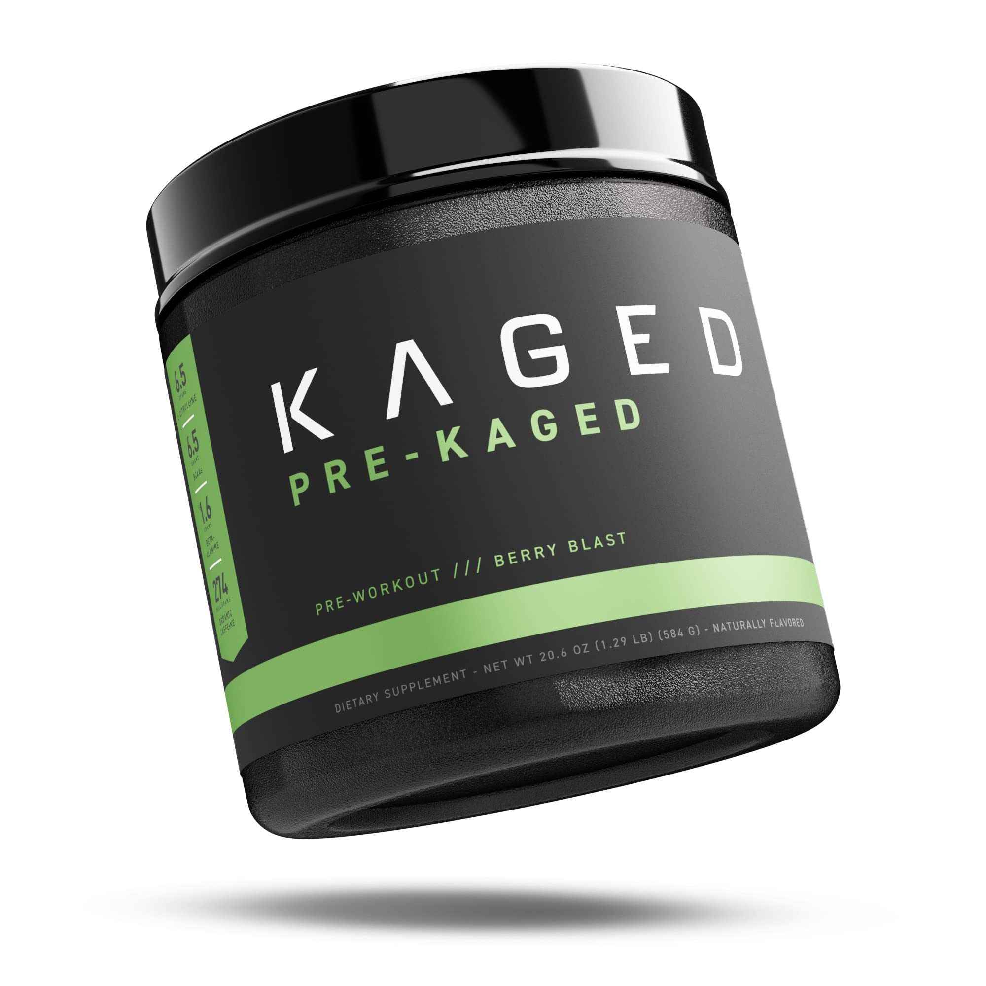Kaged Original Pre Workout Powder | Berry Blast | Pre-Kaged | Formulated with Creatine
