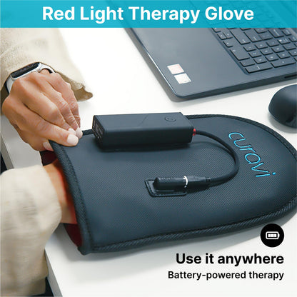 CURAVI Wellness Glove - Enhanced Comfort & Support for Hands and Wrists with Advanced Red
