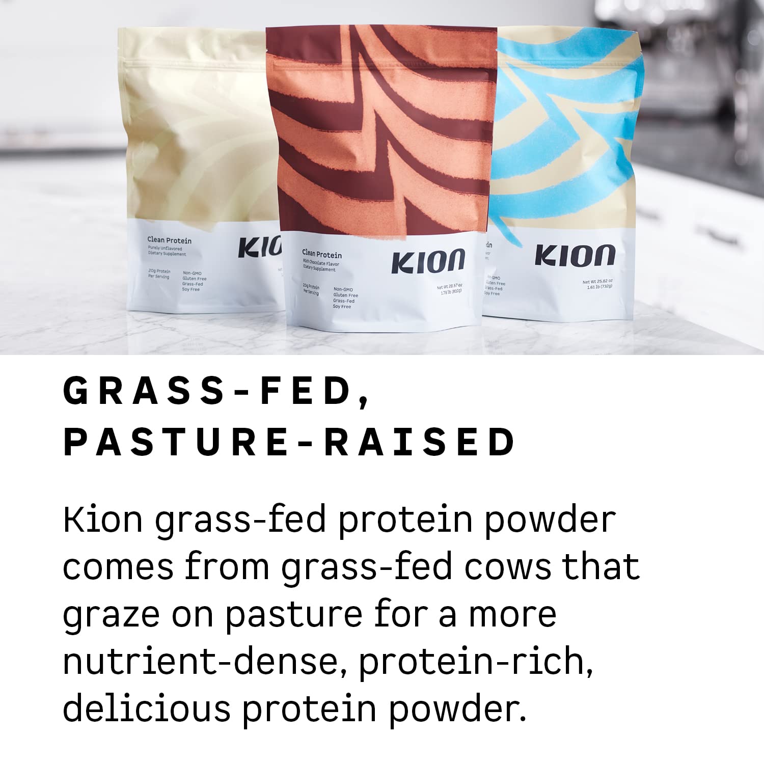 Kion Clean Protein | Grass-Fed & Pasture-Raised Whey Isolate Protein Powder Kion