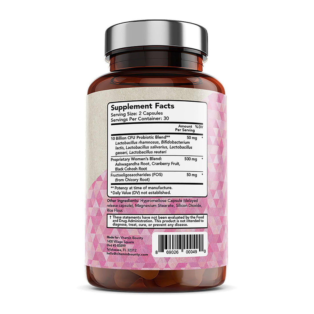 Vitamin Bounty Women's Pro Daily - Vaginal Probiotic & Prebiotic & pH Balance, Probiotics 