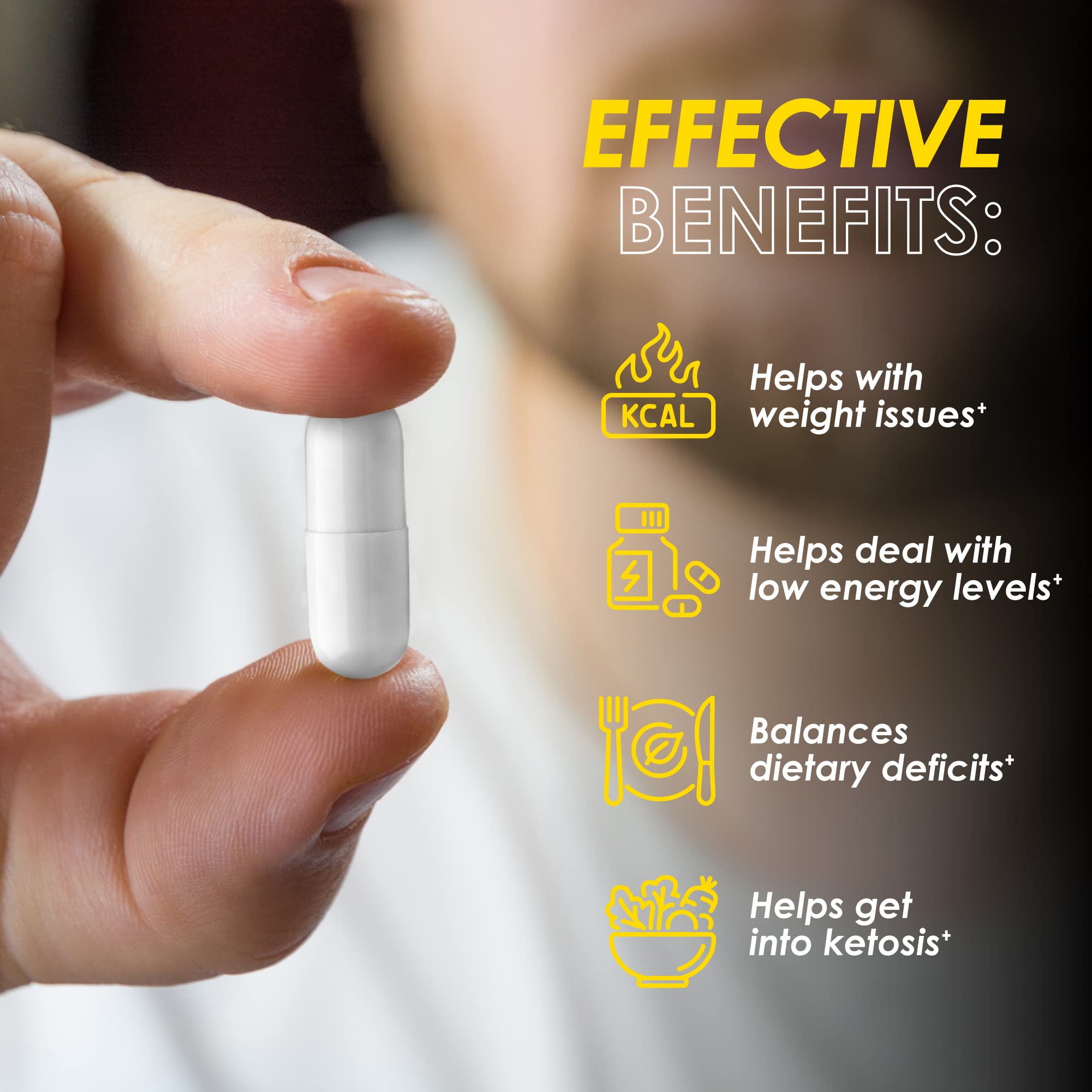 Keto Pills - 60 Ketogenic Diet Support Capsules - Keto Weight Management - Increase Detoxis