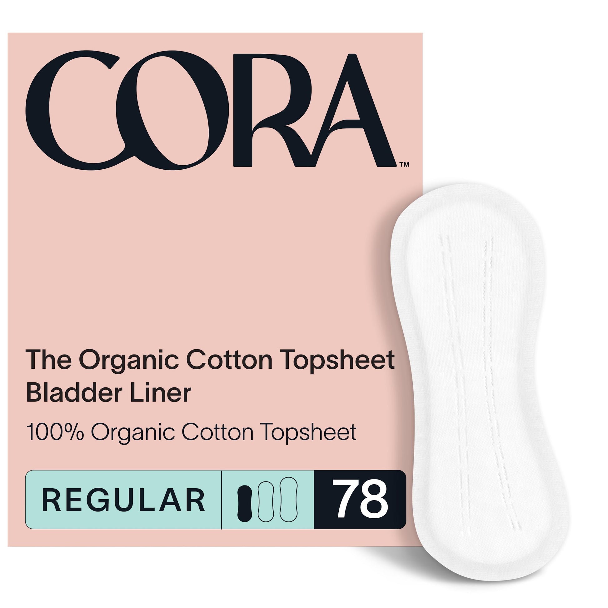 Cora Ultra Thin Organic Bladder Liners | Incontinence & Postpartum Pads for Women | Panty Liners