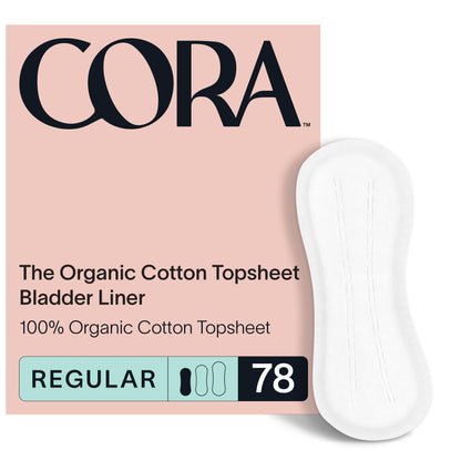 Cora Ultra Thin Organic Bladder Liners | Incontinence & Postpartum Pads for Women | Panty Liners