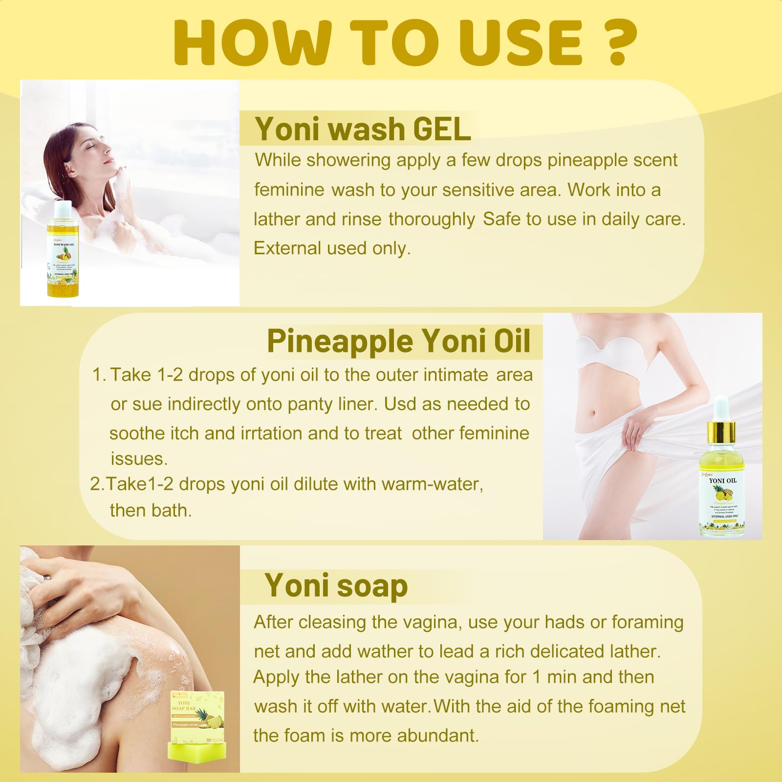 Yoni Wash Yoni Oil Yoni Bar Soap, Women ph Balance, Feminine Wash for Women Remove Odor Moisturizing forvirness