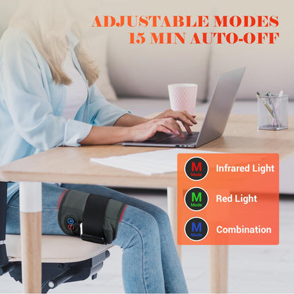 Comfytemp Red Light Therapy Belt, Cordless Infrared Red Light Therapy for Body Device, Wearable Red