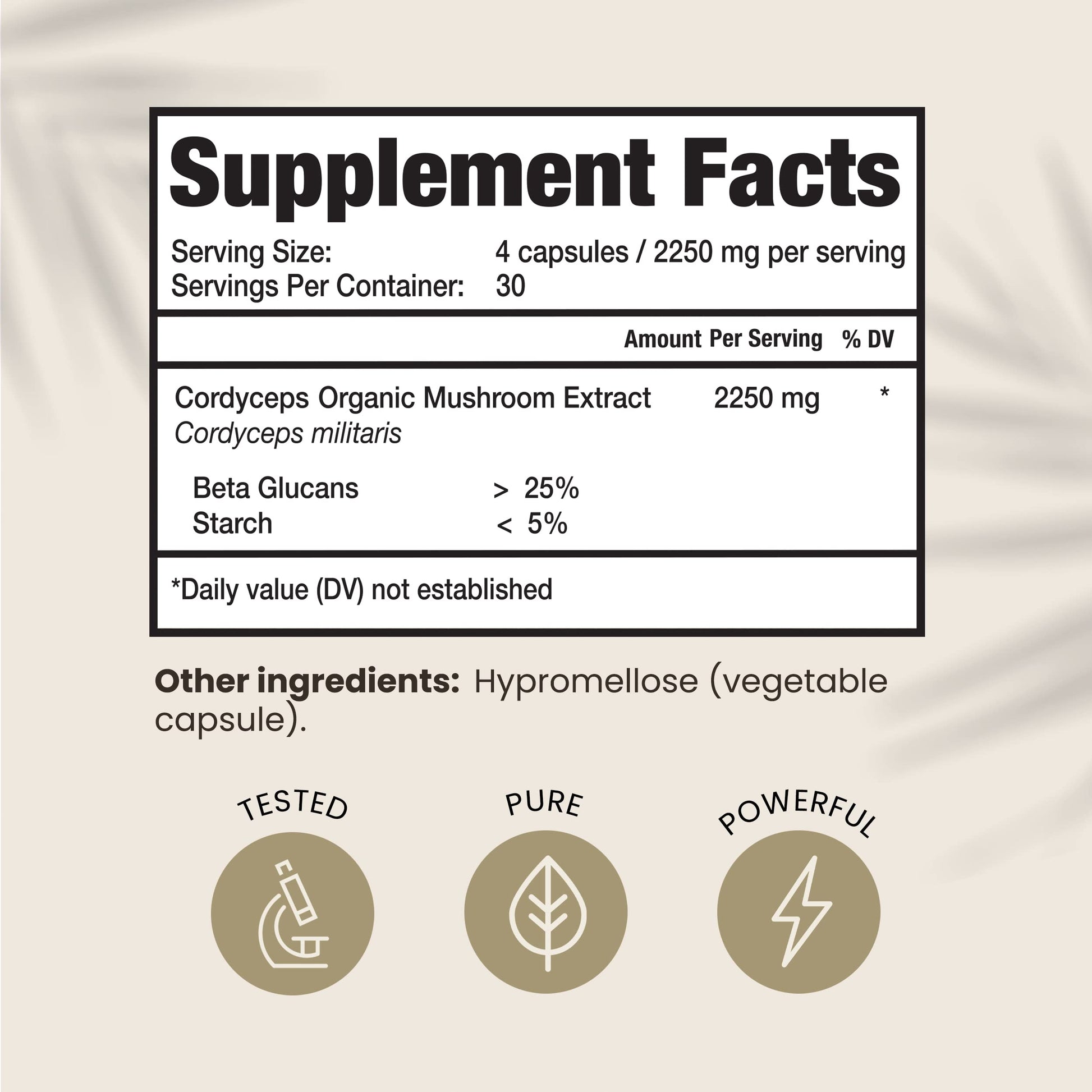 HPD Rx Premium Organic Cordyceps Mushroom Extract Performance , Pack of 2 HPD Rx