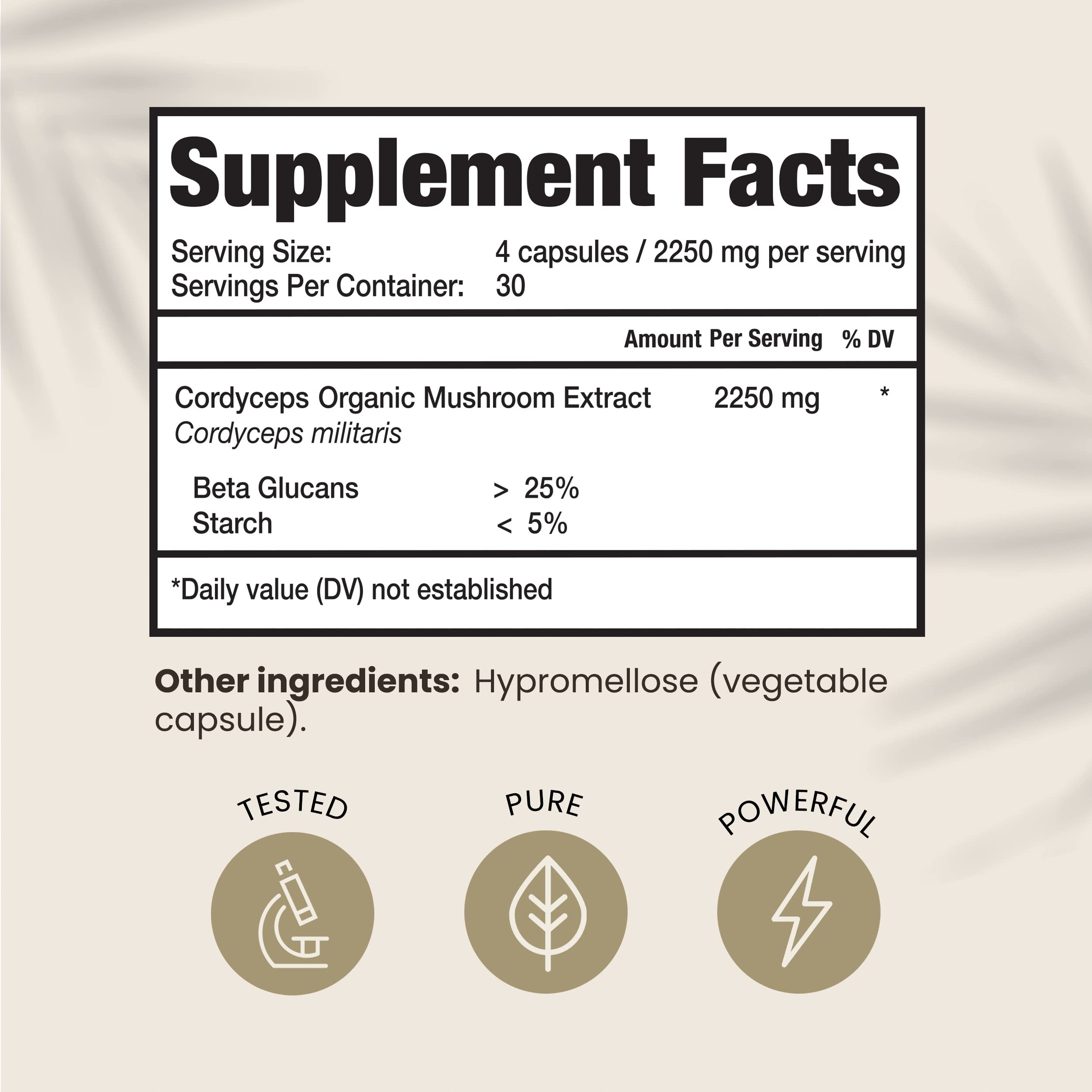 HPD Rx Premium Organic Cordyceps Mushroom Extract Performance , Pack of 2 HPD Rx