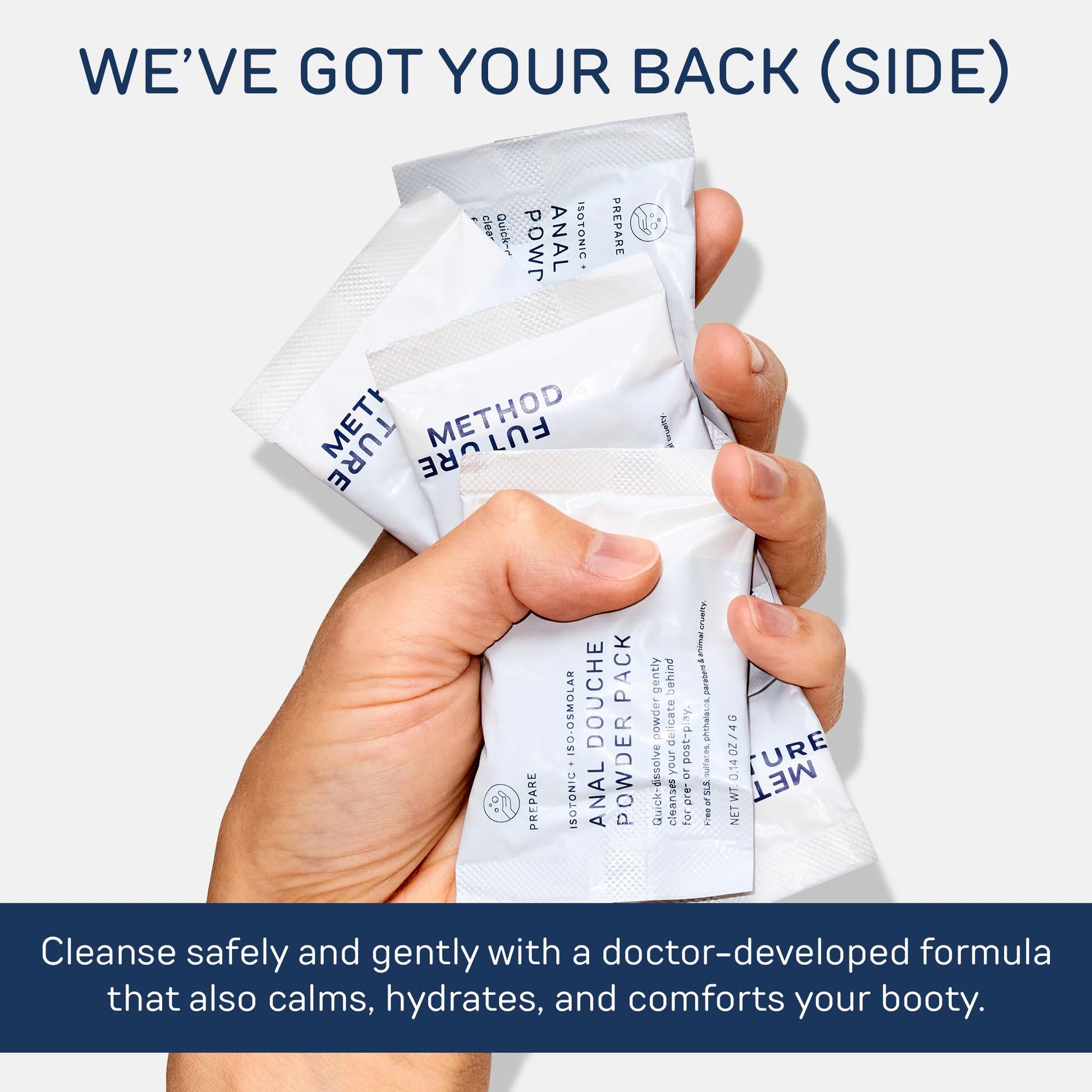 Anal Douche Powder 10 Packs with Reuseable Beaker - pH Balanced & Soothing Anal Flush Cleanser FUTURE METHOD