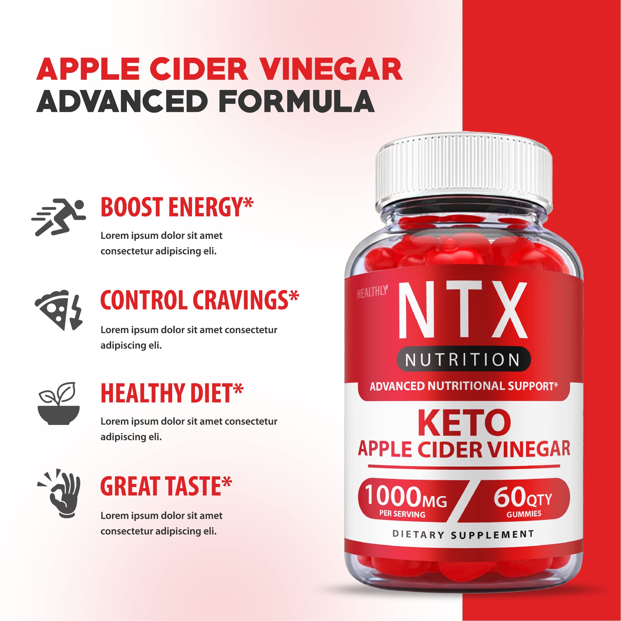 (3 Pack) NTX Keto Gummies Max Strength Ntx Keto Acv Gummies Advanced, Ntx Nutrition Healthly