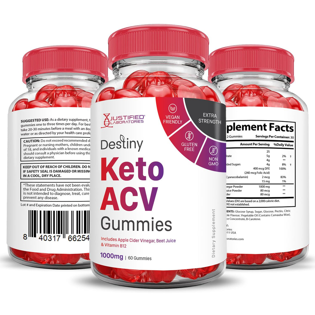 (5 Pack) Destiny Keto ACV Gummies Advanced Formula 1000MG Destiny Keto Gummies 