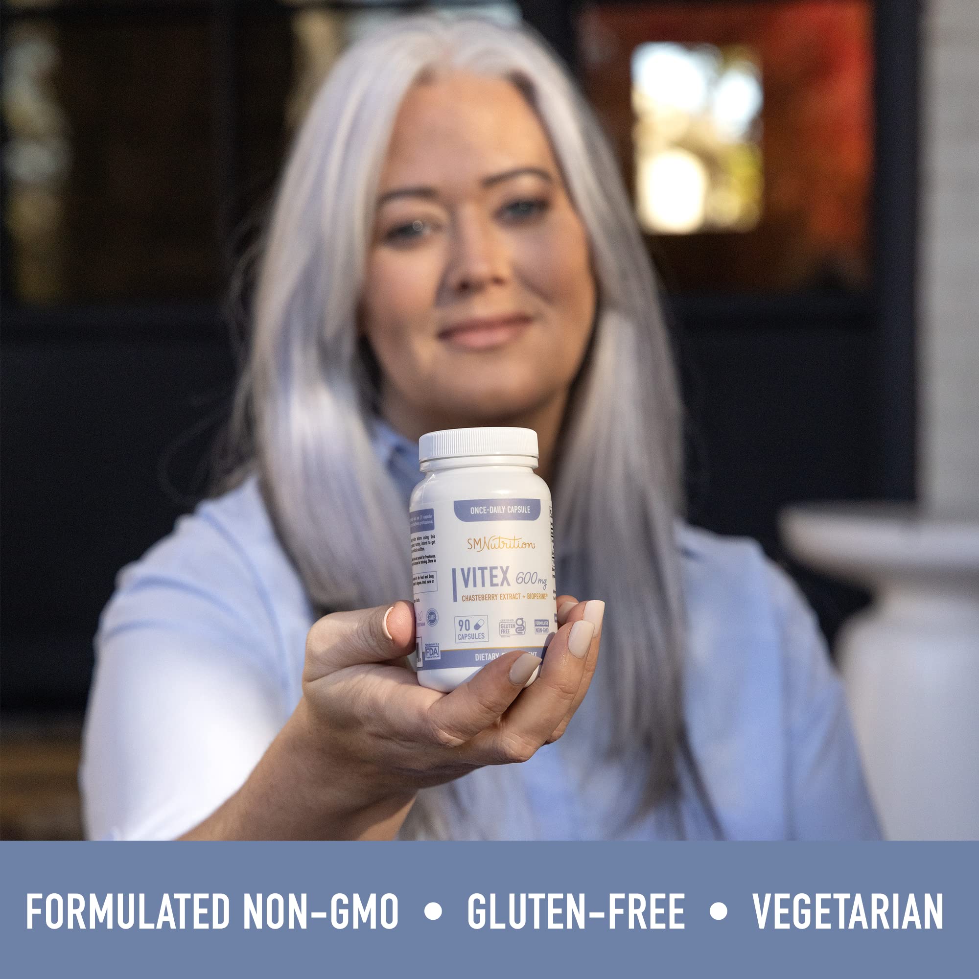 Vitex Chasteberry Supplement 600mg | Agnus Castus for Women's Hormone Balance, Menopause SMNutrition