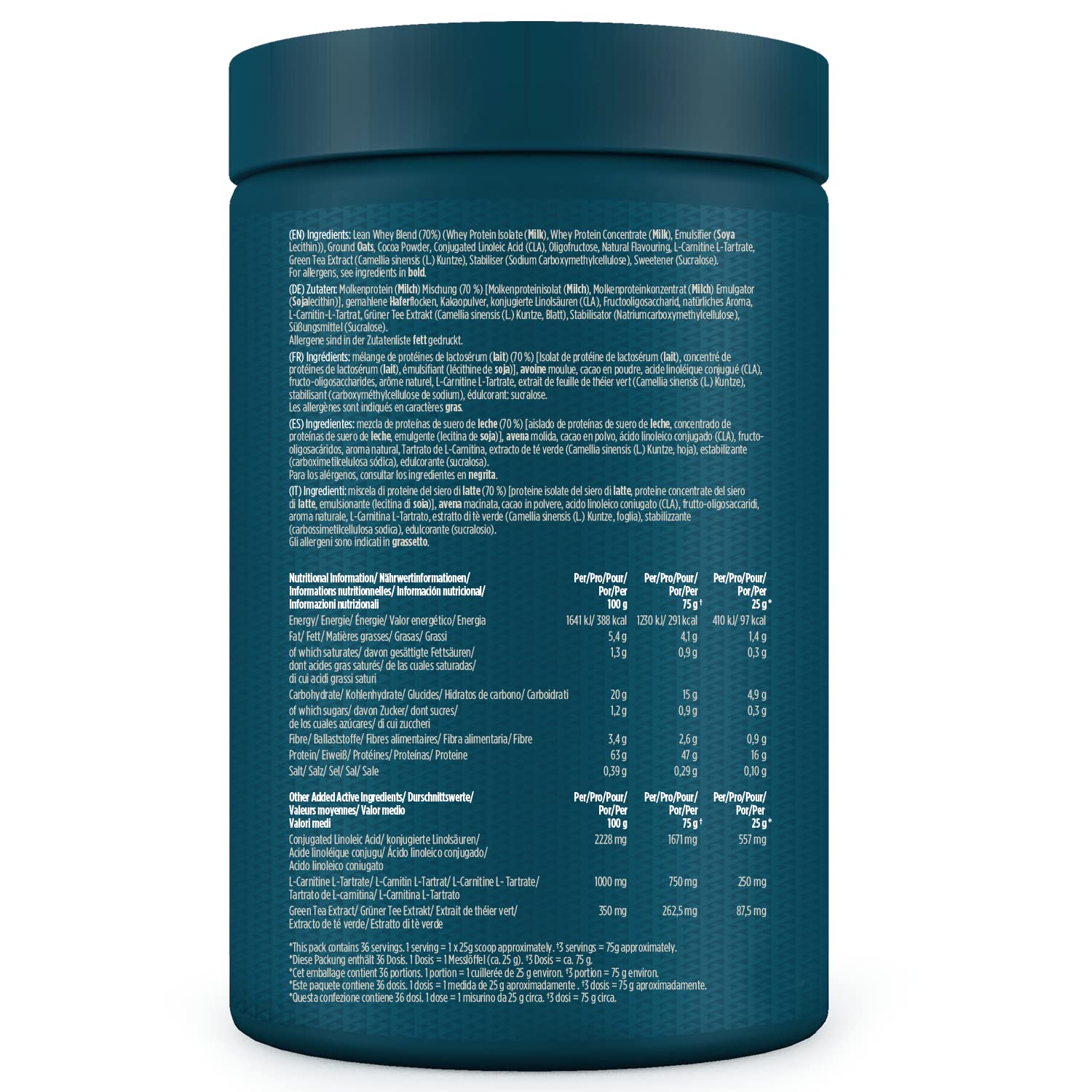 Kinetica Lean Protein Powder, Low Calorie, Grass Fed Whey, 72 Servings, Smooth Chocolate, 1.8kg Kinetica
