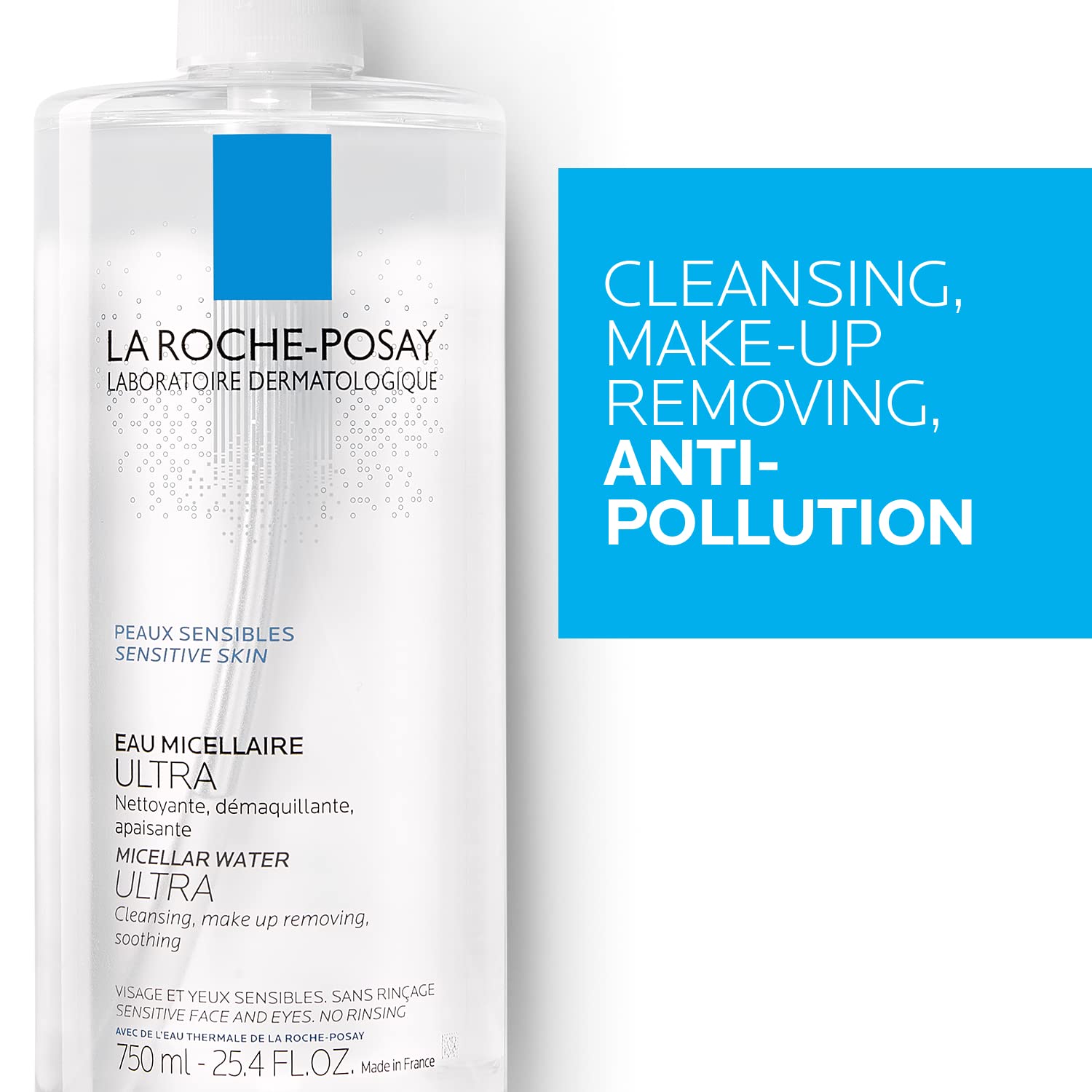 La Roche-Posay Micellar Cleansing Water Facial Cleanser and Makeup La Roche-Posay