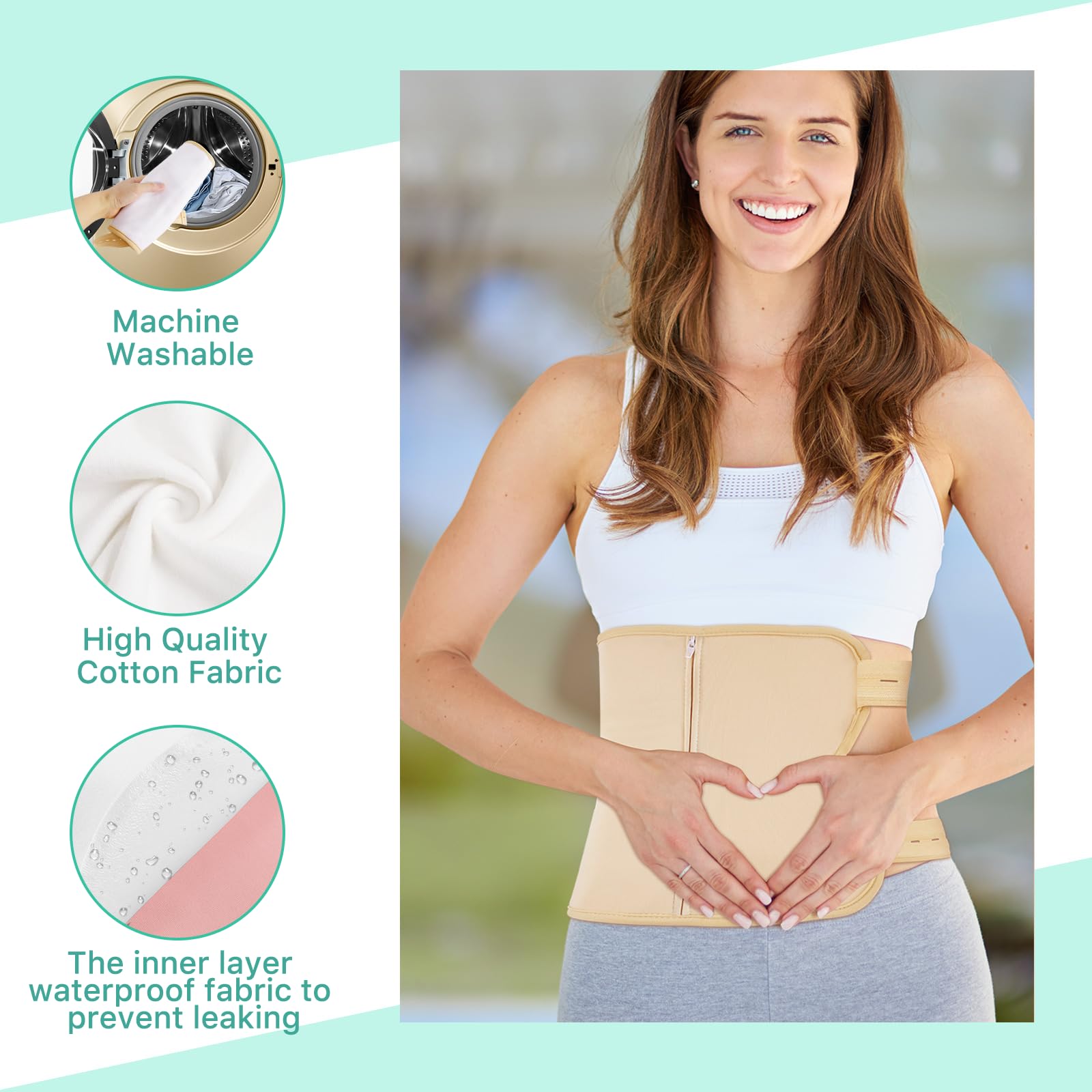 Jamaican Black Castor Oil (2.02 fl oz) with Reusable Castor Oil Pack Wrap, Adjustable Castor Uqrjyfiy