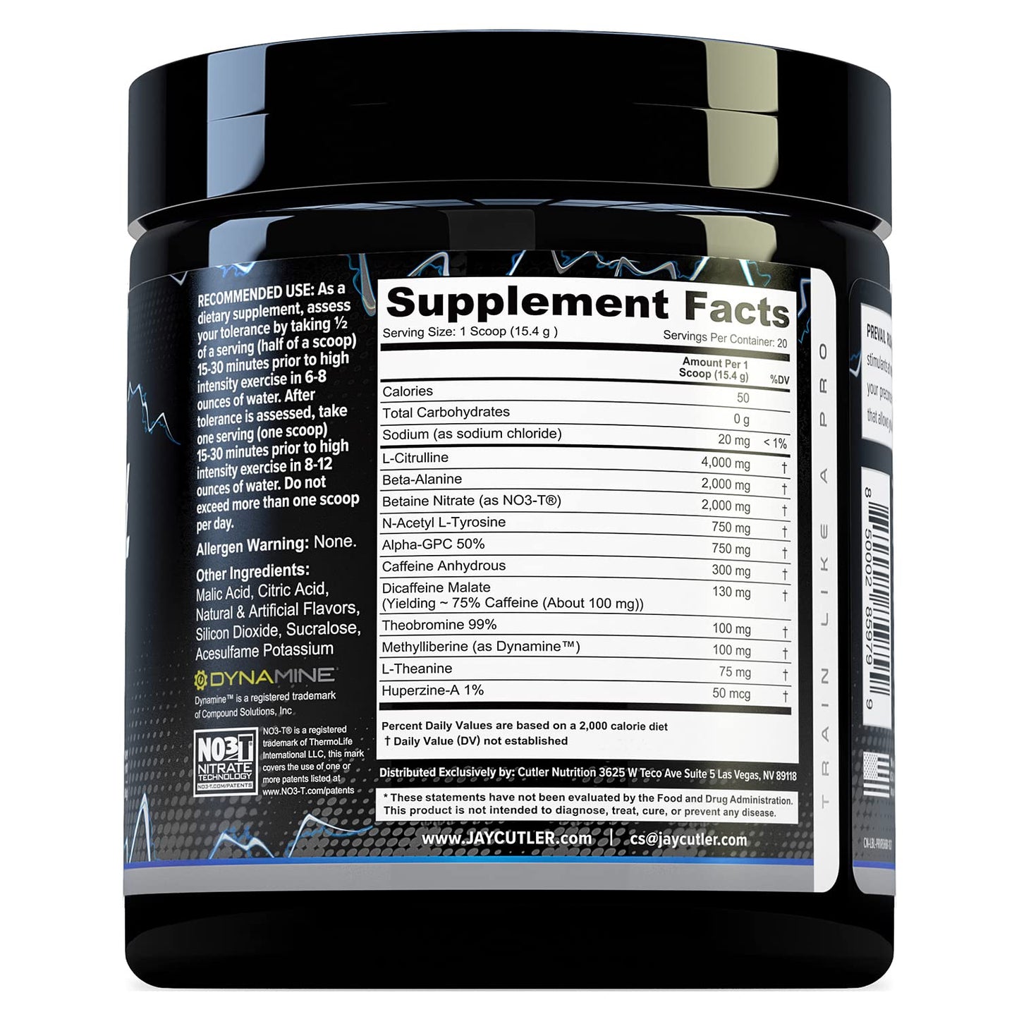 Cutler Nutrition High Stim Pre Workout Powder Prevail Rush Preworkout for Men & Women