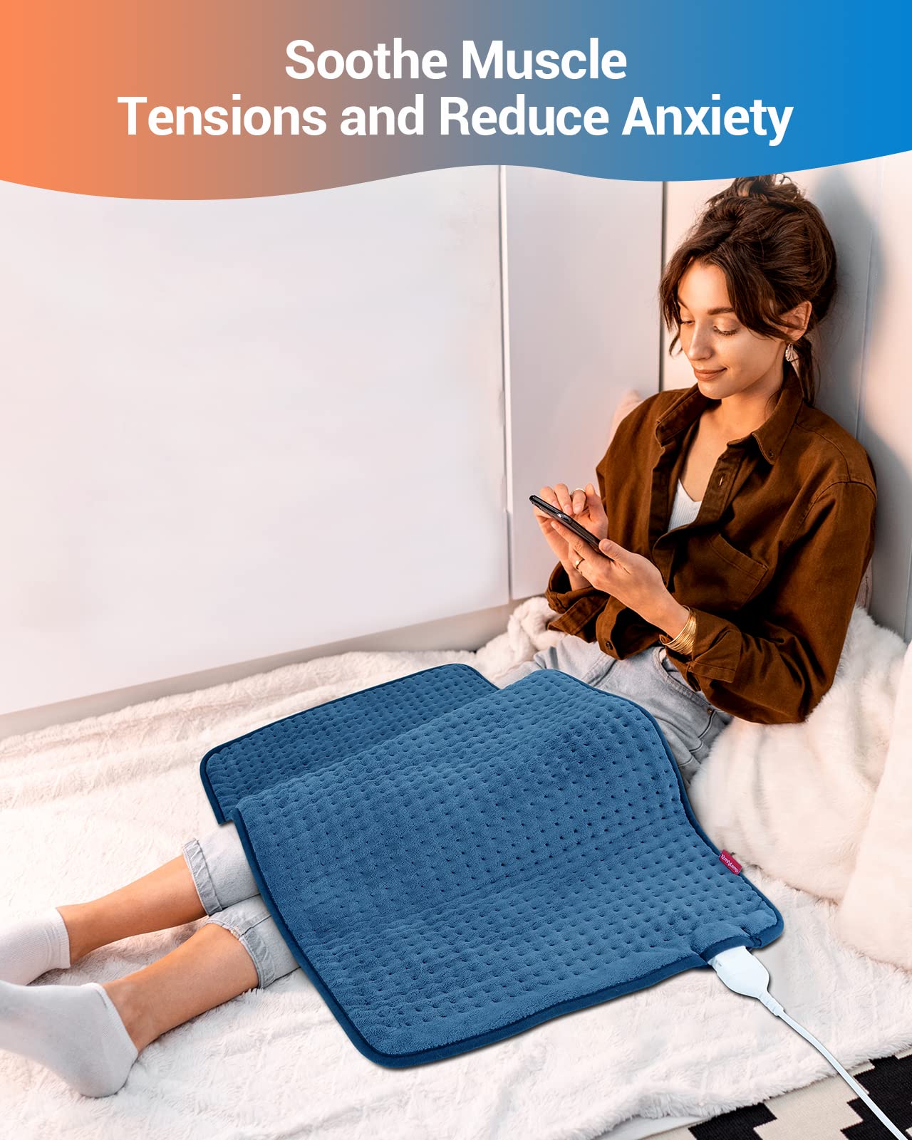 Comfytemp Heating Pad for Back Pain Relief - FSA HSA Eligible Extra Large Heating Pad XXL