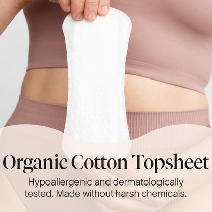 Cora Period Regular Liners | 100% Organic Cotton Topsheet | Ultra Thin, Quick Absorbency