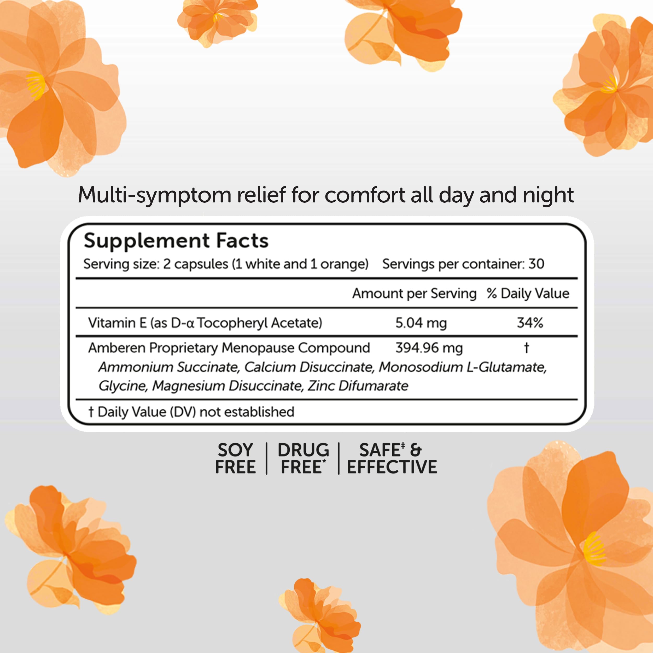 Amberen: Safe Multi-Symptom Menopause Relief. Clinically Shown to Relieve 12 Menopause Symptoms Amberen