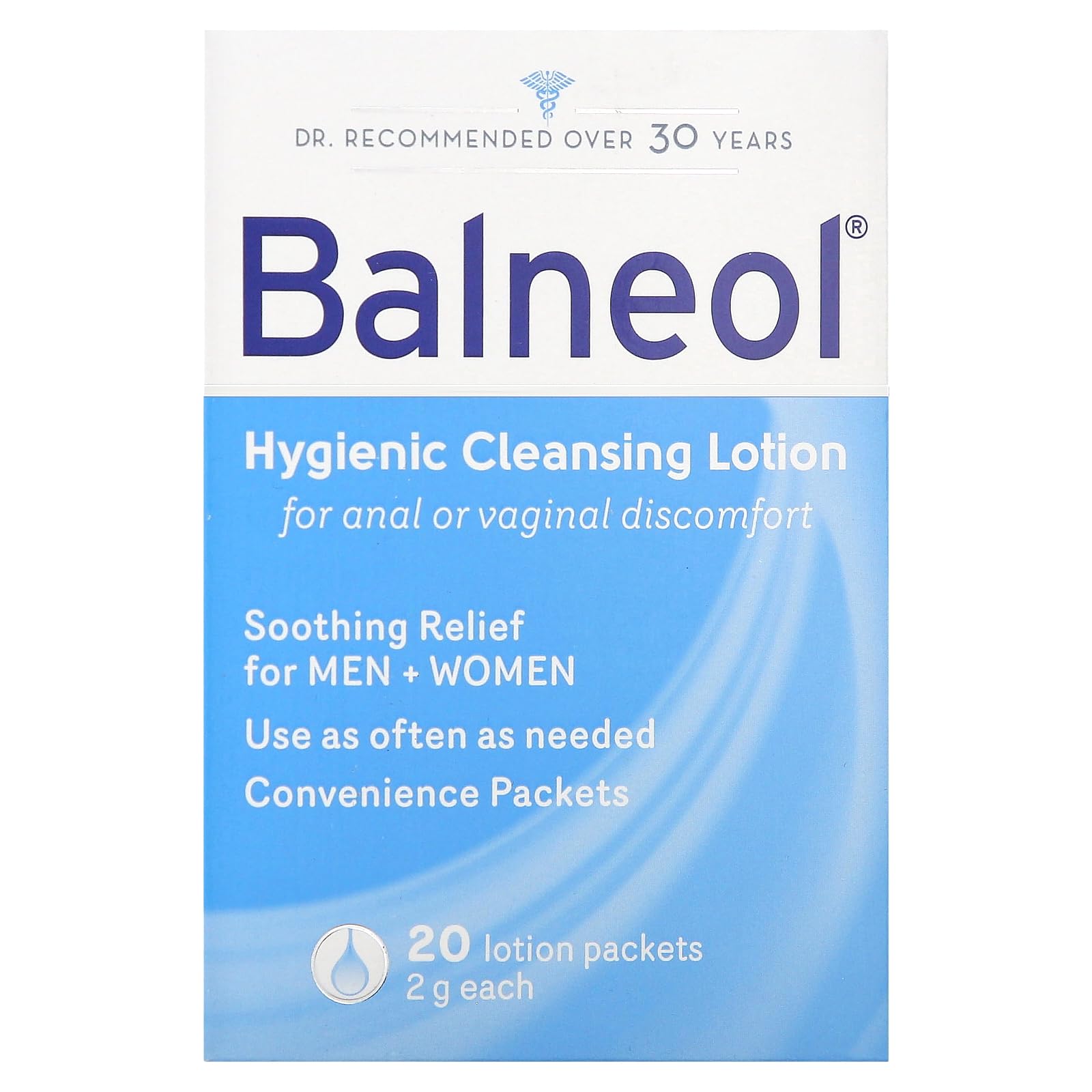 Balneol Hygienic Cleansing Lotion Packets, 20 Count Balneol
