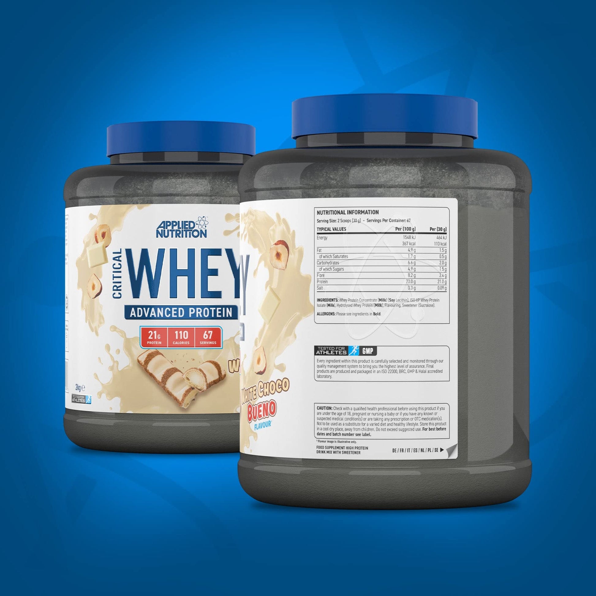 Applied Nutrition Critical Whey Protein Powder 2kg - High Protein Powder, Protein Milkshake Applied Nutrition