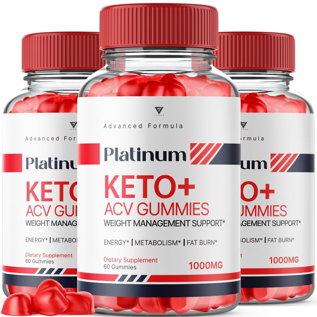 (3 Pack) Platinum Keto ACV Gummies, Platinum Keto ACV Gummies Advanced Weight Loss