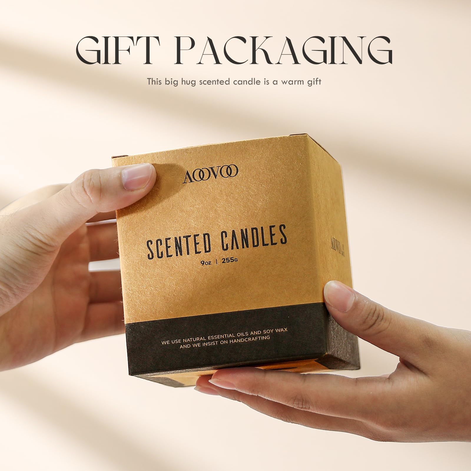 AOOVOO Lilac Candle, Candles Gifts for Women, Green Leaves Lilac Candle, Scented Candle AOOVOO