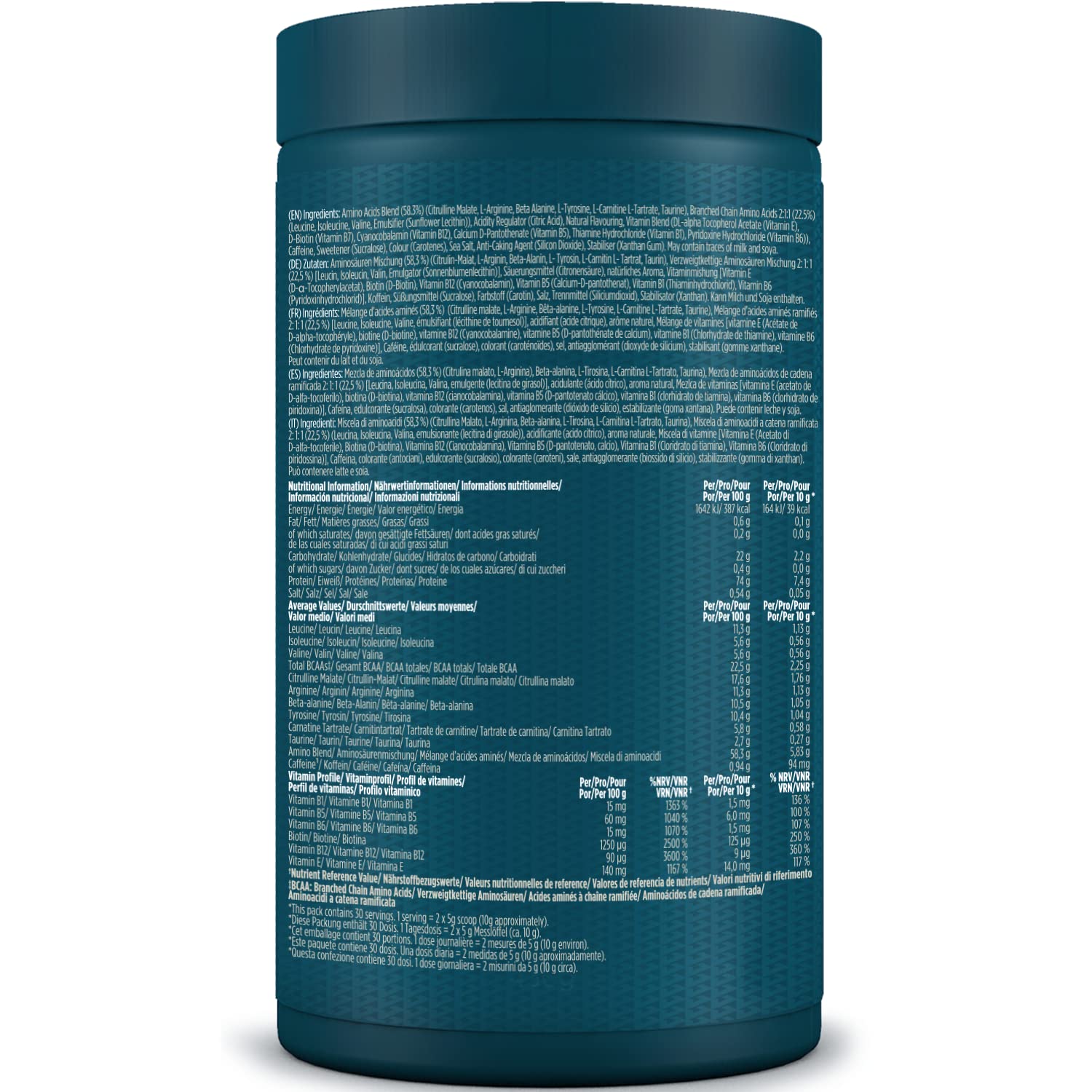 Kinetica PreFuel, Pre Workout, 5.7g Amino Acids & 2.2g BCAA's per Serving, 30 Servings Kinetica