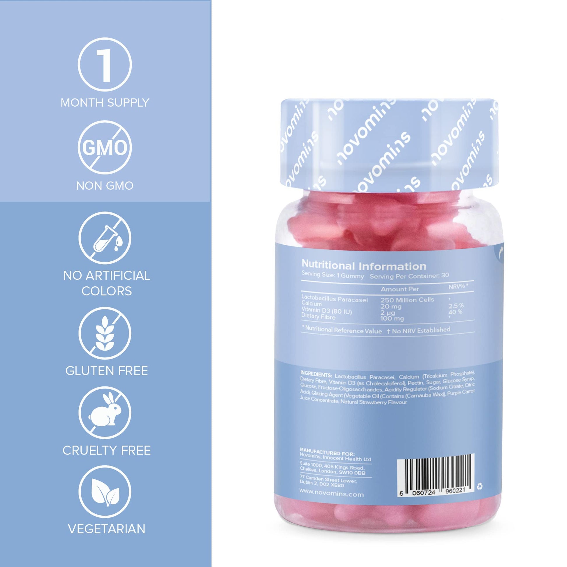 Kids Probiotic Gummies – Probiotics for Children – Kids Kind Tummy Gummies novomins